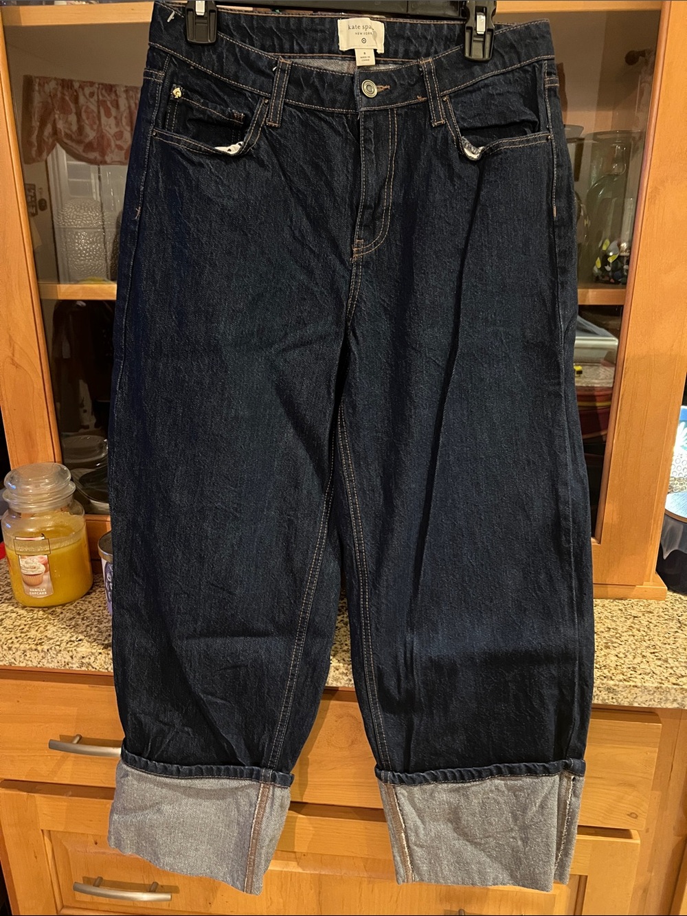 kate spade Men’s Dark Blue Relaxed Cuffed Jeans